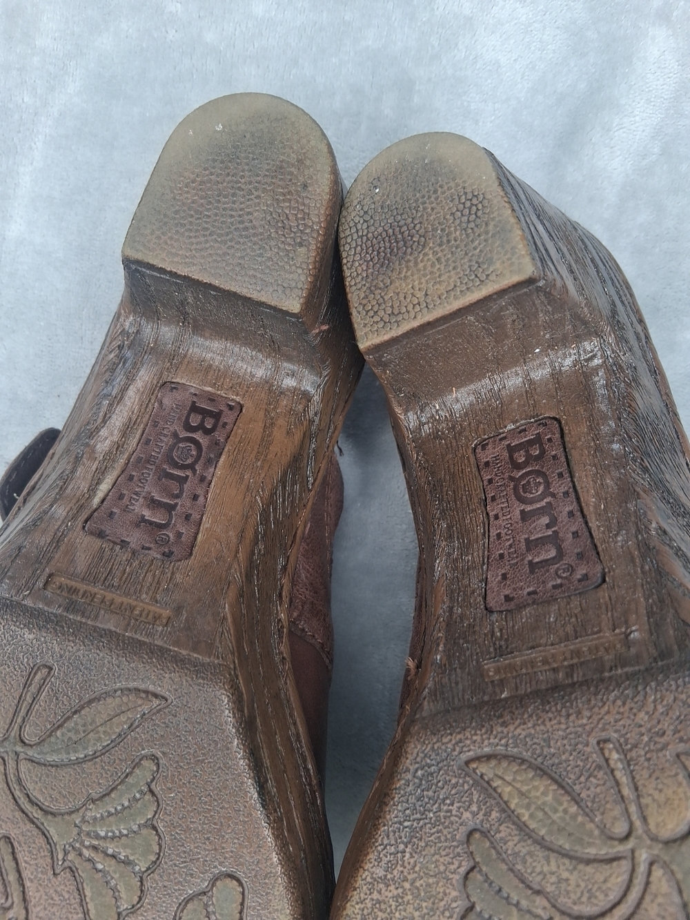 Born Strap Buckle Detail Clog Mule Slip On Shoes Mocha Brown Sz 9 - Picture 15 of 16